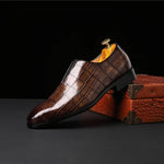 Men's Premium Leather Dress Loafers | Elegant Formal Slip-On Style