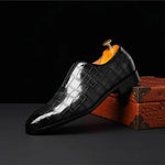 Men's Premium Leather Dress Loafers | Elegant Formal Slip-On Style