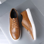 Men's Premium Leather Low-Top Sneakers | Refined All-Day Comfort Fit