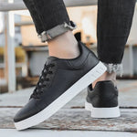 Men's Premium Leather Low-Top Sneakers | Sleek All-Day Comfort Design