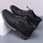 Men's Premium Leather Mid-Top Sneakers | Refined Everyday Comfort