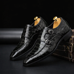 Men's Premium Leather Monk Strap Dress Shoes | All-Day Comfort Fit