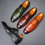 Men's Premium Leather Monk Strap Dress Shoes | All-Day Comfort Fit