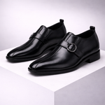 Men's Premium Leather Monk Strap Shoes | Refined All-Day Comfort Fit