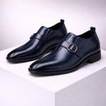 Men's Premium Leather Monk Strap Shoes | Refined All-Day Comfort Fit