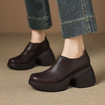 Women's Premium Leather Orthopedic Platform Shoes | All-Day Comfort Fit