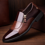 Men's Premium Leather Side-Zip Shoes | All-Day Comfort Fit