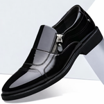 Men's Premium Leather Side-Zip Shoes | All-Day Comfort Fit