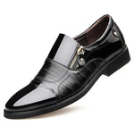 Men's Premium Leather Side-Zip Shoes | All-Day Comfort Fit