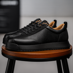 Men's Leather Lace-Up Sneakers | Flexible Everyday Fit