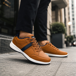 Men's Premium Leather Sneakers | Classic Comfort and Style