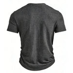 Men's Ribbed Cotton Henley Shirt | Slim Fit Casual Summer Essential | Modern Street Fit