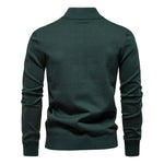 Men's Ribbed Cotton Knit Pullover Sweater | Refined Versatile Layering Essential