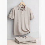 Men's Silk Stripe Polo Shirt | Breathable Casual Summer Top