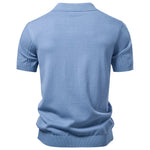 Men's Silk Stripe Polo Shirt | Breathable Casual Summer Top