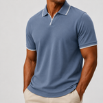 Men's Soft Cotton Blend Polo Shirt | Tailored Lightweight Comfort Fit