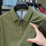 Men's Soft Cotton Long Sleeve Polo Shirt | Refined Breathable Everyday Essential