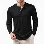Men's Soft Fabric Long Sleeve T-Shirt | Casual Autumn Comfort Fit