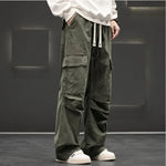 Men's Soft Fabric Wide-Leg Cargo Pants | Effortless Relaxed Street Style