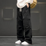 Men's Soft Fabric Wide-Leg Cargo Pants | Effortless Relaxed Street Style
