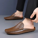 Men's Soft Leather Slip-On Loafers | Comfortable Casual Summer Flats