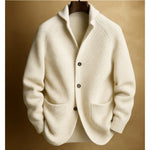 Men's Soft Ribbed Knit Shawl Collar Cardigan Sweater | Timeless Cozy Layer for Effortless Style