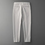 Men's Solid Color Suit Pants | Elegant Draped Fit for Timeless Style