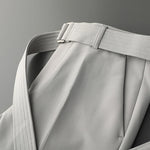 Men's Solid Color Suit Pants | Elegant Draped Fit for Timeless Style