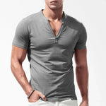 Men's Solid V-Neck T-Shirt | Classic Summer Casual Fit