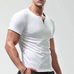 Men's Solid V-Neck T-Shirt | Classic Summer Casual Fit