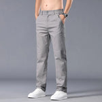 Men's Stretch Cotton Chino Trousers | Refined Casual Autumn Essential