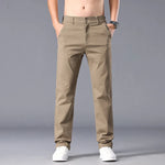 Men's Stretch Cotton Chino Trousers | Refined Casual Autumn Essential
