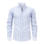 Men's Stretch Polyester Long-Sleeved Shirt | Breathable Casual Spring Essential