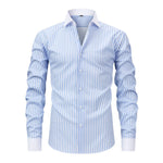 Men's Stretch Polyester Long-Sleeved Shirt | Breathable Casual Spring Essential