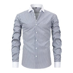 Men's Stretch Polyester Long-Sleeved Shirt | Breathable Casual Spring Essential