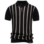 Men's Stripe Cotton Polo Shirt | Stylish Casual Short Sleeve Top