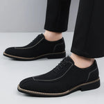 Men's Suede Leather Oxford Shoes | Elegant Patchwork Formal Design