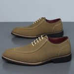 Men's Suede Leather Oxford Shoes | Elegant Patchwork Formal Design