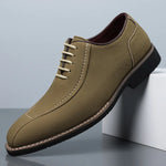 Men's Suede Leather Oxford Shoes | Elegant Patchwork Formal Design