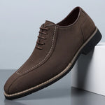 Men's Suede Leather Oxford Shoes | Elegant Patchwork Formal Design