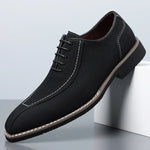 Men's Suede Leather Oxford Shoes | Elegant Patchwork Formal Design