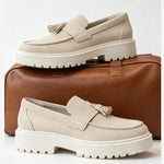 Men's Suede Slip-On Loafers | Comfortable Everyday Essential with Stylish Tassel Detail