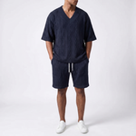 Men's Textured Cotton Casual Set | Relaxed Tailored Comfort Fit