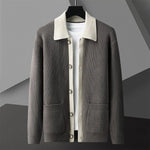 Men's Textured Knit Cardigan | Refined Tailored Layering Essential