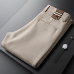 Men's Textured Tailored Trousers | Refined All-Day Comfort Fit
