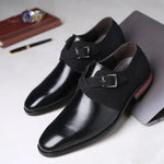 Men's Vegan Leather and Suede Loafers | Refined Double Buckle Design