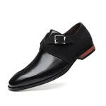 Men's Vegan Leather and Suede Loafers | Refined Double Buckle Design