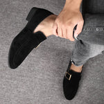 Men's Vegan Suede Loafers | Tailored Comfort with Bold Elegance