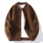 Men's Waffle Knit Cardigan | Soft Textured Layering Essential