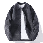 Men's Waffle Knit Cardigan | Soft Textured Layering Essential